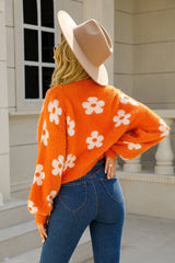 Floral Open Front Fuzzy Cardigan - Shah S. Sahota