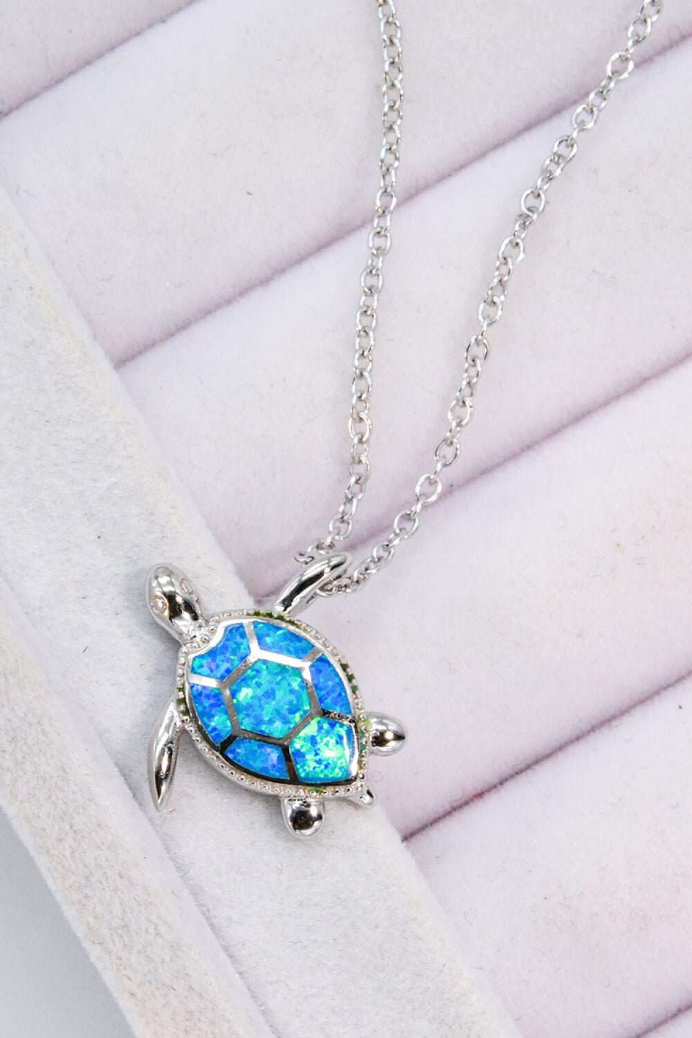 Opal Turtle Pendant Chain-Link Necklace - Shah S. Sahota