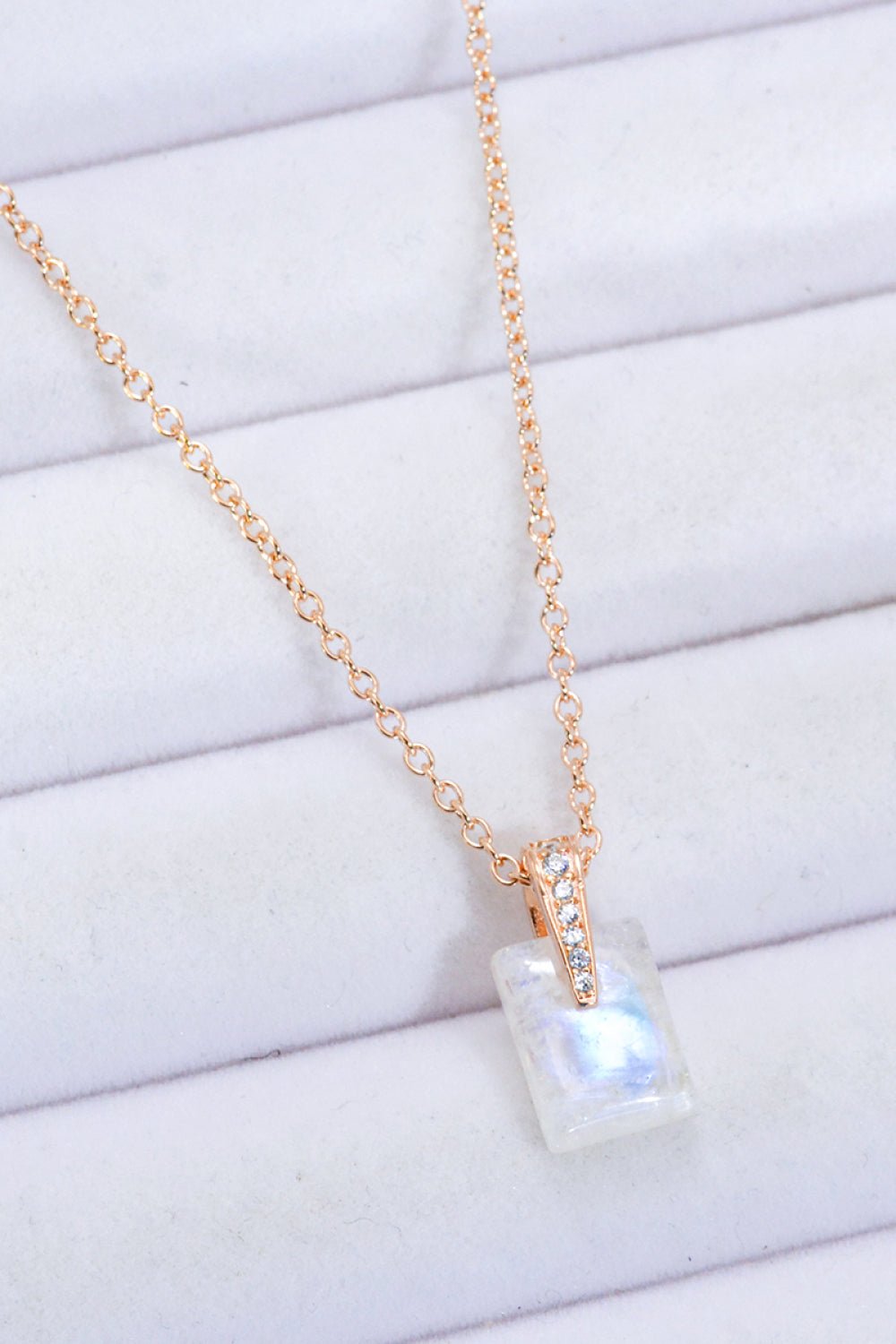 925 Sterling Silver Natural Moonstone Pendant Necklace - Shah S. Sahota