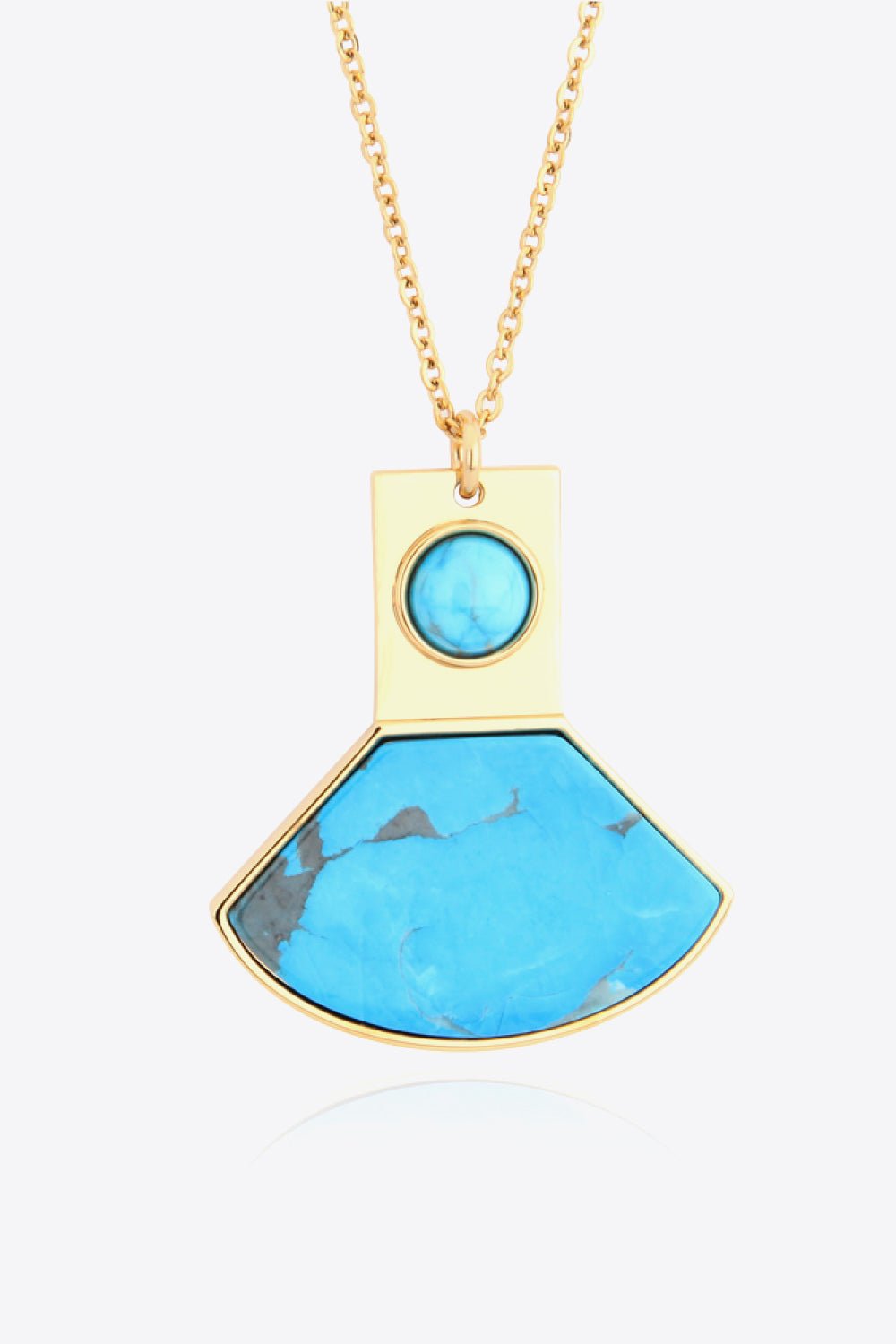 18K Gold Plated Turquoise Pendant Necklace - Shah S. Sahota