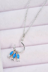 Opal Fish 925 Sterling Silver Necklace - Shah S. Sahota