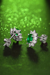 1 Carat Lab-Grown Emerald Stud Earrings - Shah S. Sahota