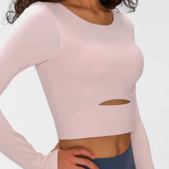 Long Sleeve Cropped Top With Sports Strap - Shah S. Sahota