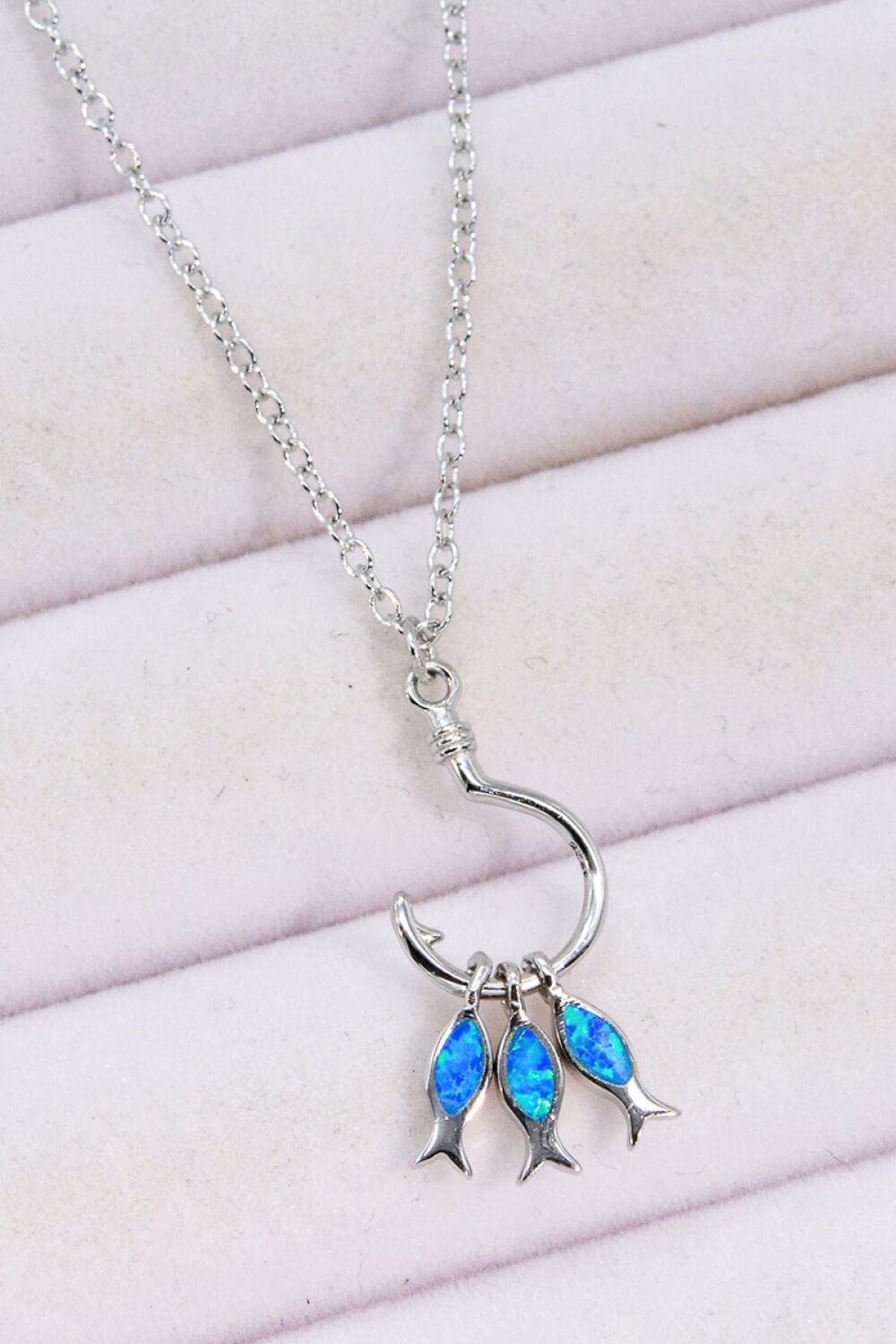 Opal Fish 925 Sterling Silver Necklace - Shah S. Sahota
