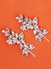 2pcs Rhinestone Decor Hair Clip Elegant Royal Tiaras