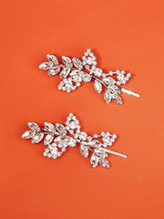2pcs Rhinestone Decor Hair Clip Elegant Royal Tiaras