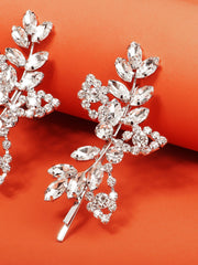2pcs Rhinestone Decor Hair Clip Elegant Royal Tiaras