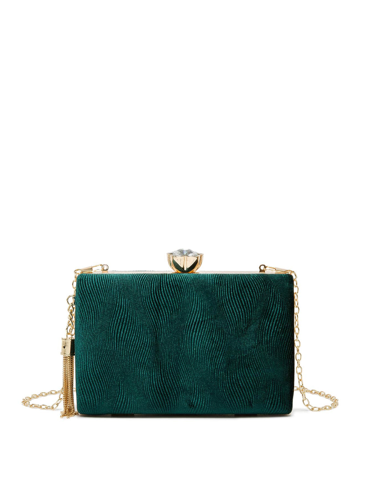Satin Evening Bag for Women Tassel Decor