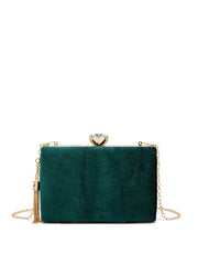 Satin Evening Bag for Women Tassel Decor