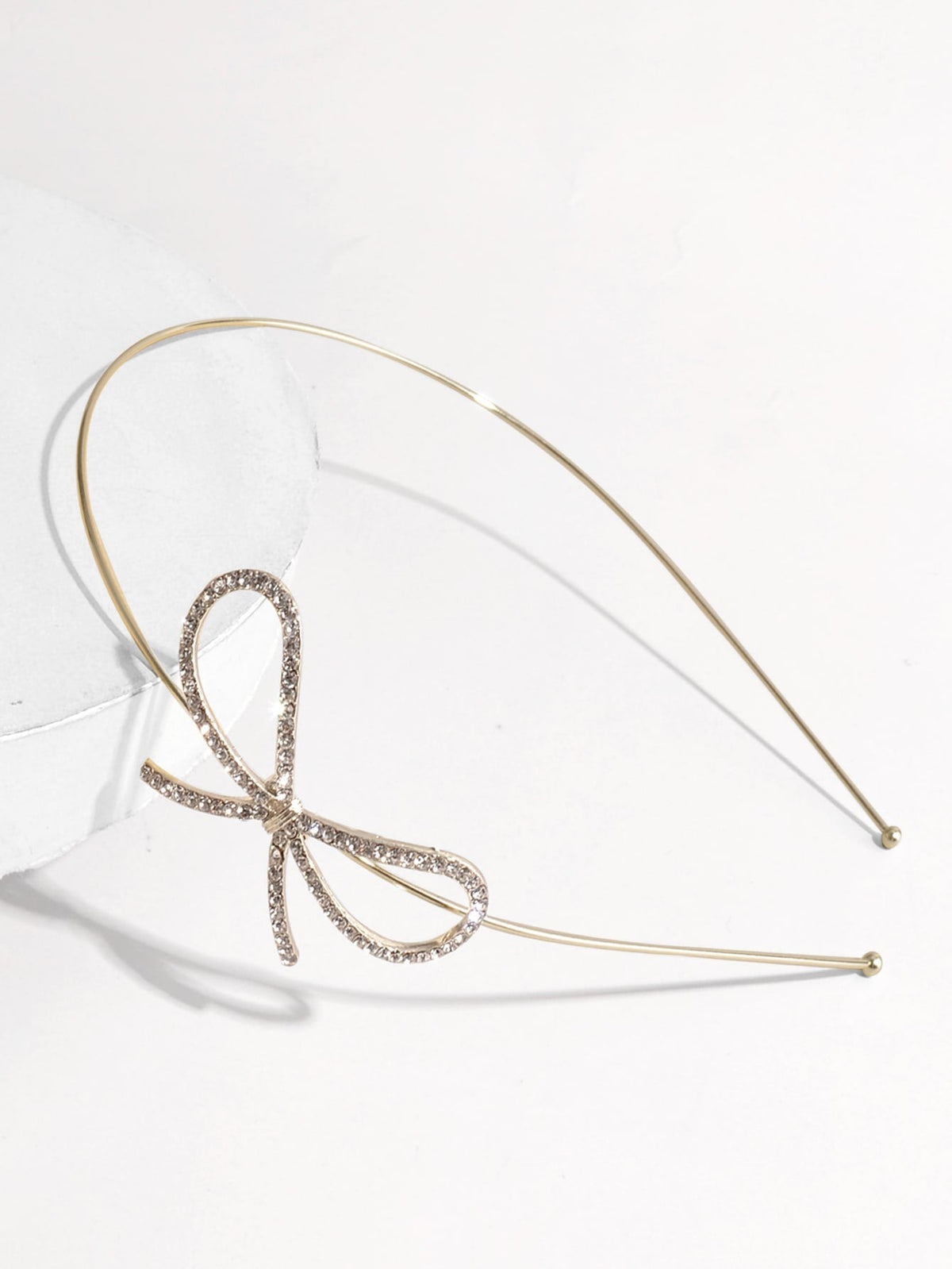 Rhinestone Bow Knot Decor Headband Party Tiaras