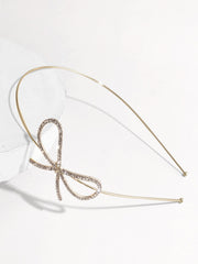 Rhinestone Bow Knot Decor Headband Party Tiaras