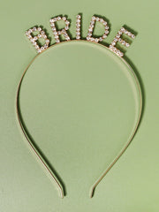 Rhinestone Letter Decor Bridal Hair Hoop Party Tiaras