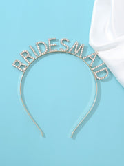 Rhinestone & Letter Decor Bridal Headwear Party Tiaras