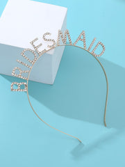 Rhinestone & Letter Decor Bridal Headwear Party Tiaras