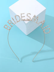 Rhinestone & Letter Decor Bridal Headwear Party Tiaras