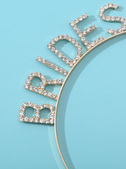 Rhinestone & Letter Decor Bridal Headwear Party Tiaras