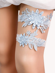 2pcs Appliques Decor Bridal Leg Belt Garter