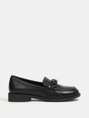 Chain Decor Slip On Loafers