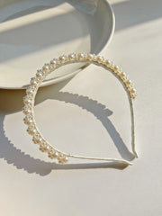 Faux Pearl Decor Headband Elegant Tiaras