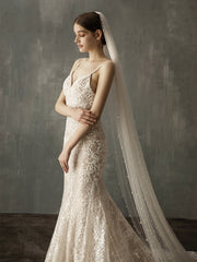 Faux Pearl Decor Bridal Veil