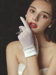 Solid Satin Bridal Gloves