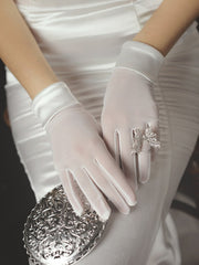 Solid Satin Bridal Gloves