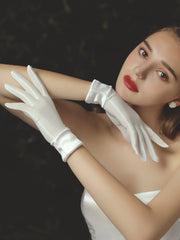 Solid Satin Bridal Gloves