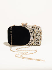 Rhinestone Decor Clutch