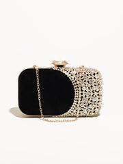 Rhinestone Decor Clutch