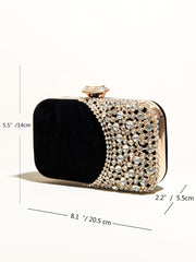 Rhinestone Decor Clutch