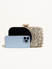 Rhinestone Decor Clutch