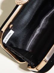 Rhinestone Decor Clutch