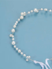 Faux Pearl Decor Bridal Hair Band Elegant