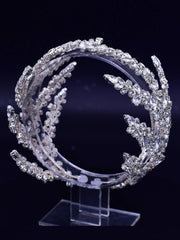 1pc Women Rhinestone Decor Luxury Bride Hair Band For Wedding Party Royal Tiaras