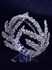 1pc Women Rhinestone Decor Luxury Bride Hair Band For Wedding Party Royal Tiaras