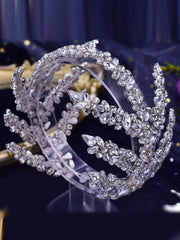 1pc Women Rhinestone Decor Luxury Bride Hair Band For Wedding Party Royal Tiaras