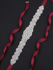 1pc Women Rhinestone Decor Glamorous Bridal Belt For Wedding Party