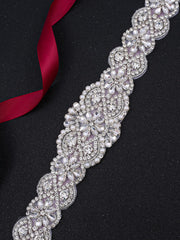 1pc Women Rhinestone Decor Glamorous Bridal Belt For Wedding Party