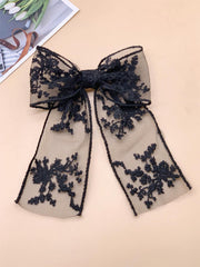1pc Women's Lace Bow Decorative Hair Clip, Simple & Elegant Ladies' Hair Accessory, Suitable For Daily Wear And As A Gift For Graduation Season