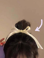 2pcs Women Bow Decor Fashionable Scrunchie For Hair Decoration Cute