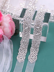 1pc New Luxury Rhinestone Bridal Sash, Exquisite Sparkly Waistband Wedding Dress Accessory