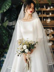 1pc Women White Romantic Bridal Veil For Wedding