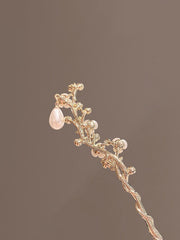 Flower & Faux Pearl Decor Hair Pin Elegant