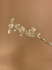 Flower & Faux Pearl Decor Hair Pin Elegant