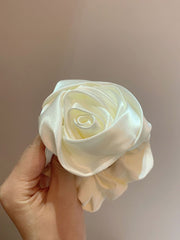 1pc Material French Vintage Gentle Rose Flower Hair Scrunchie Elegant