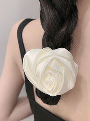 1pc Material French Vintage Gentle Rose Flower Hair Scrunchie Elegant