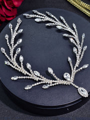 1pc Women's Silver Glass Rhinestone Bridal Headpiece Handmade Pendant Head Chain Hairband For Engagement, Wedding, Birthday, Party, Banquet Elegant Royal Tiaras