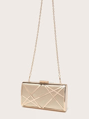 Glitter Bling,Shiny Glamorous,Elegant Lightweight,Portable Metallic Rhombus Shaped Hollow Out Clutch Bag For Evening Party Dinner Bag,Light Luxury,Elegant Rhinestone,Evening Bag For Teen Girls Women College Students Holiday, Party Wedding Prom, Dinner/Ba