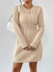Cable Knit Sweater Dress