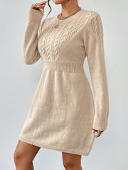 Cable Knit Sweater Dress